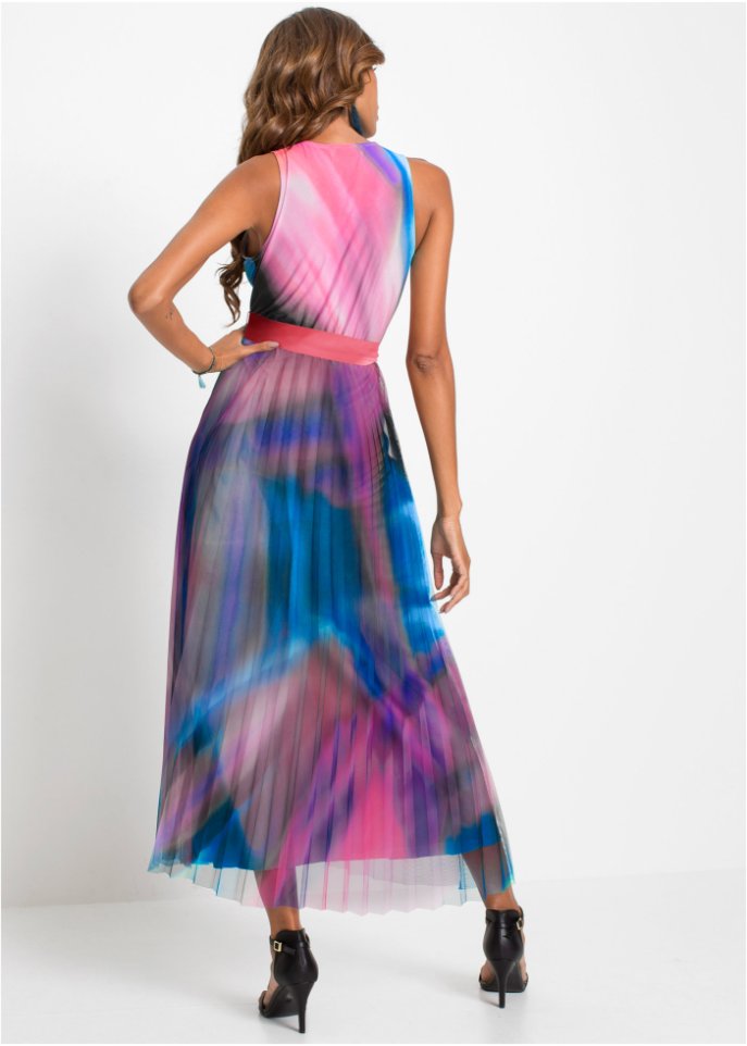 Farbiges Wickelkleid