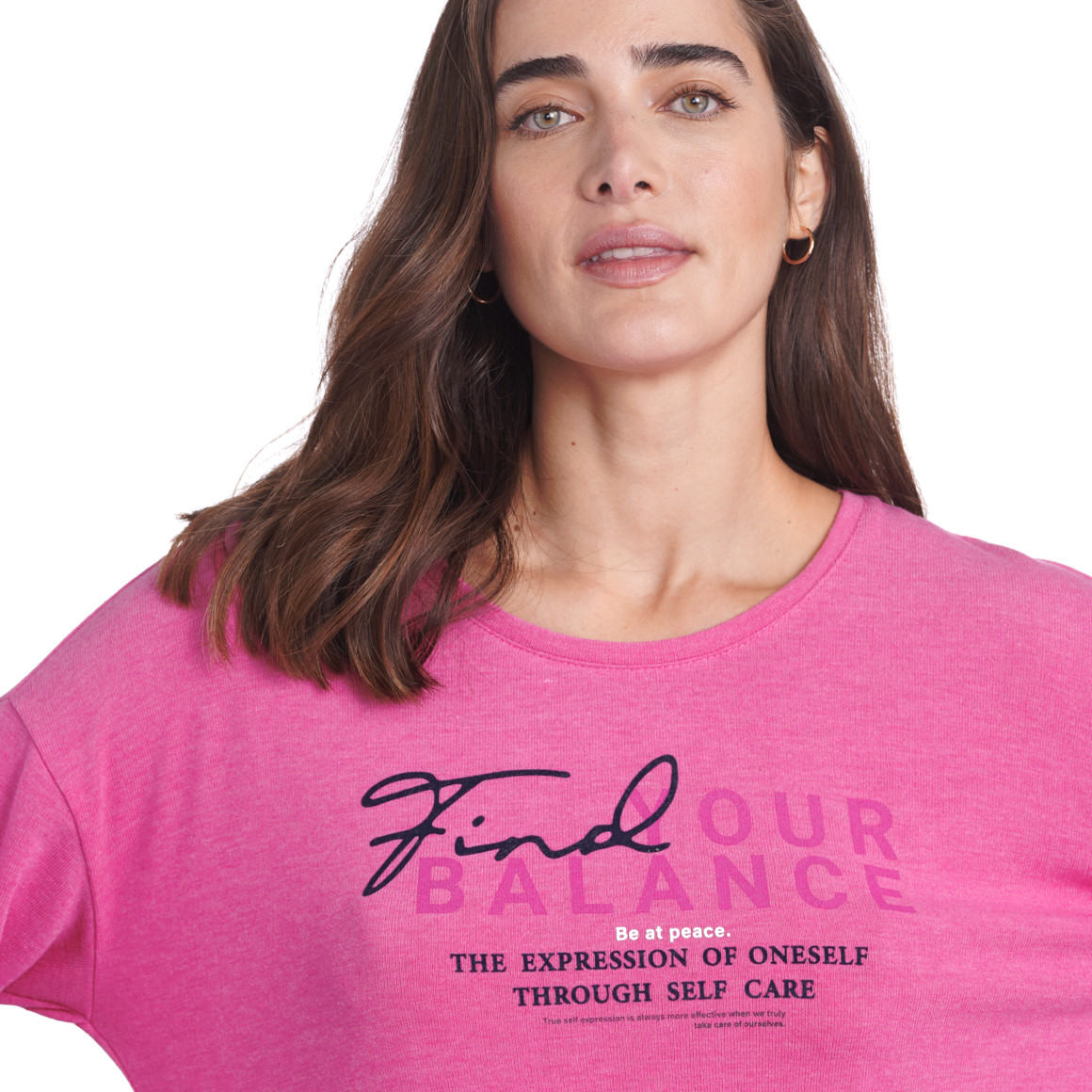 Damen Langarmshirt mit Flockprint