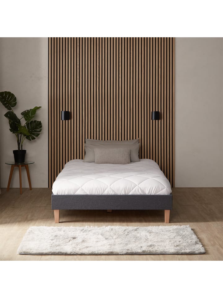 Homestyle4u Polsterbett mit Lattenrost 120x200 cm in Grau günstig kaufen