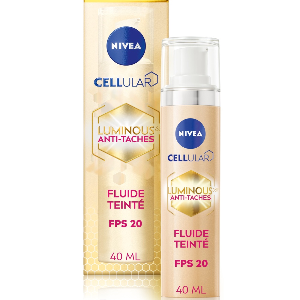 nivea CELLULAR LUMINOUS 630 - Fluide teinté Jour Anti-tâches FPS20 Fluide visage anti-tâches brunes