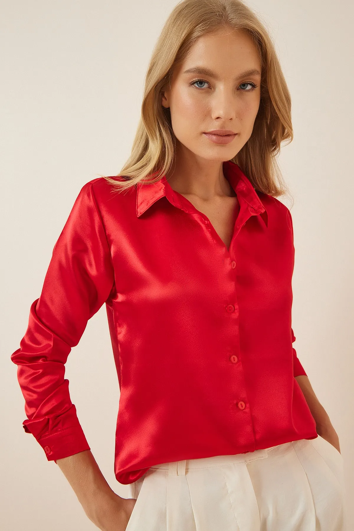 Happiness İstanbul  Hemde - Rot - Regular Fit