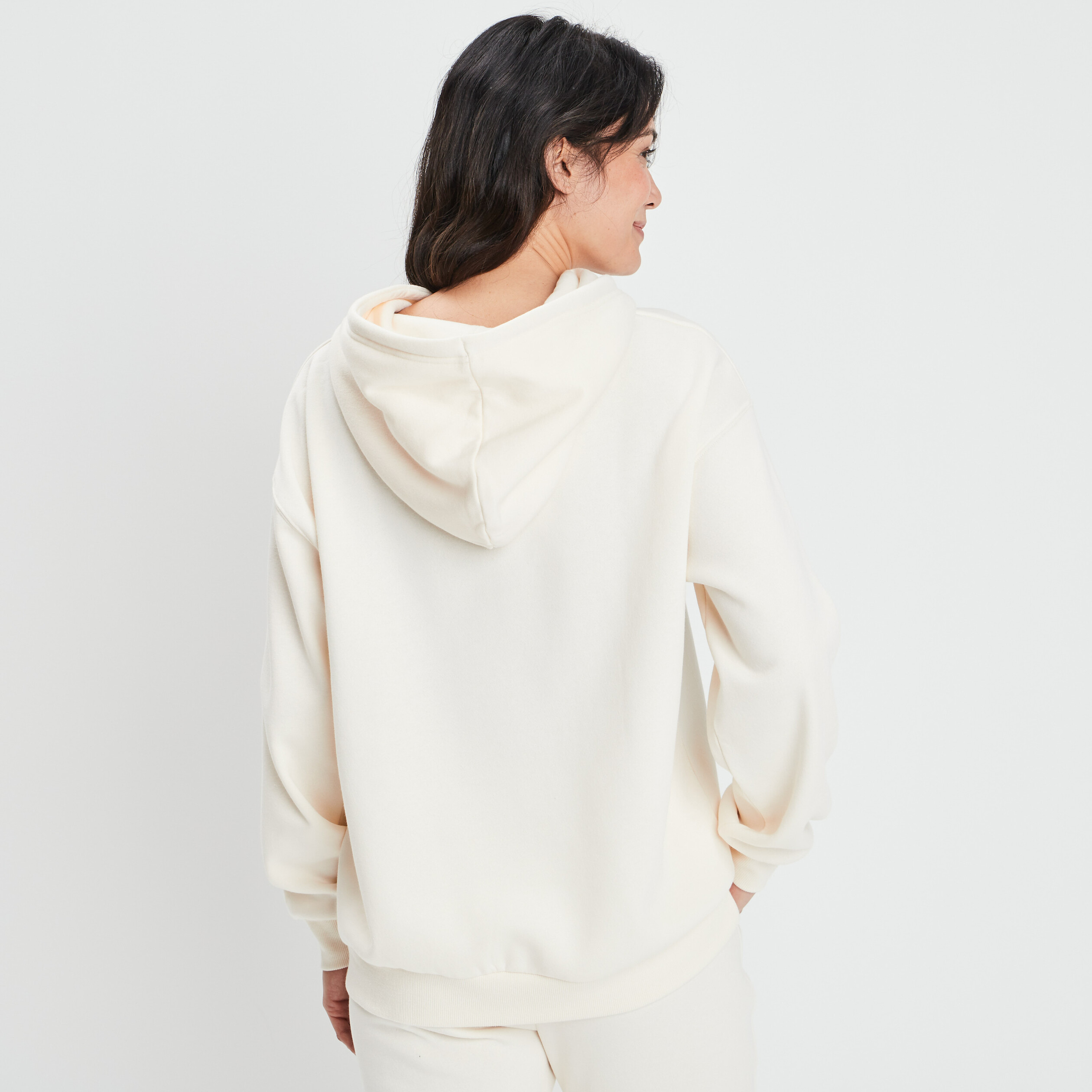 Sweat molleton à capuche hoodie sable femme | La Halle