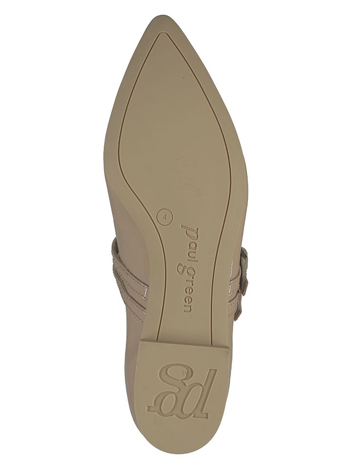 Paul Green Leder-Spangenballerinas in Beige günstig kaufen