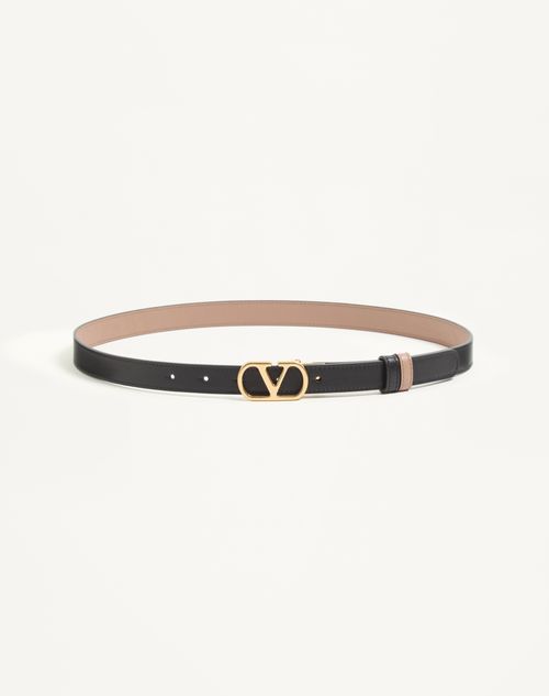VLogo Signature vendbart bælte i skinnende kalveskind 20 mm