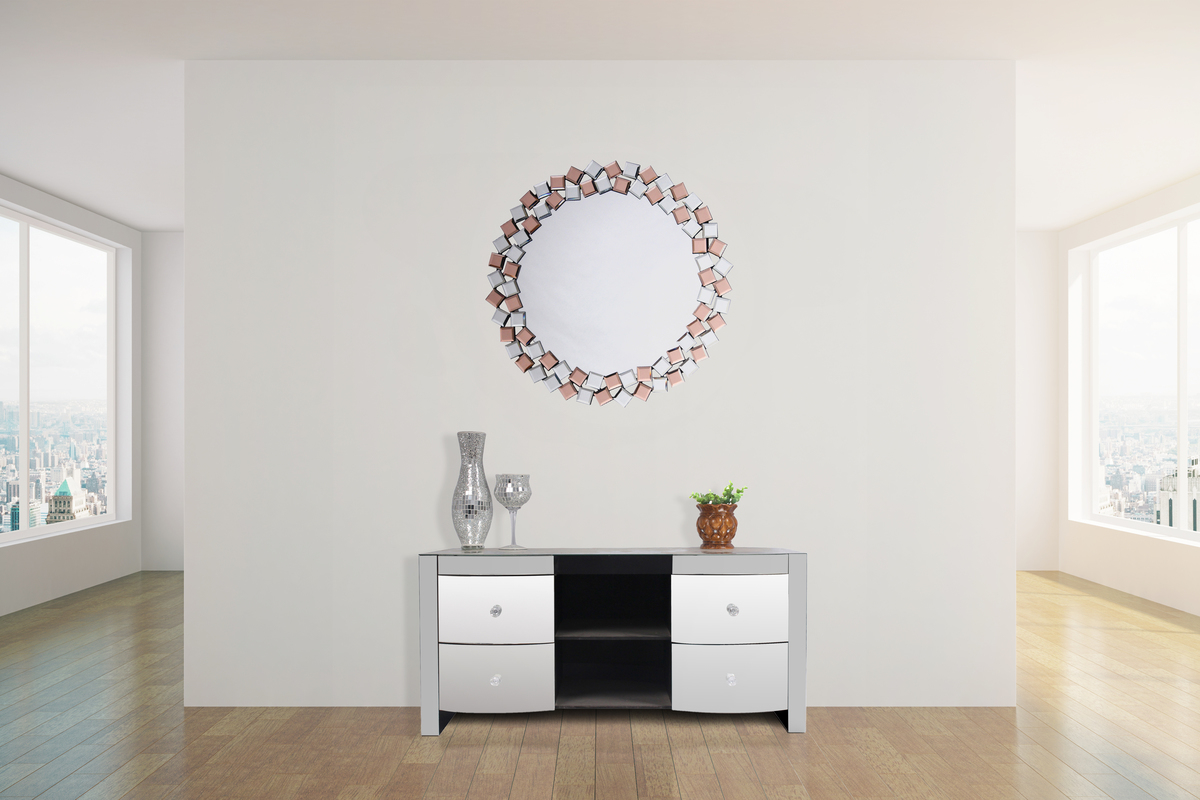 Kayoom Wandspiegel Mosaic 1825 Silber / Rosé