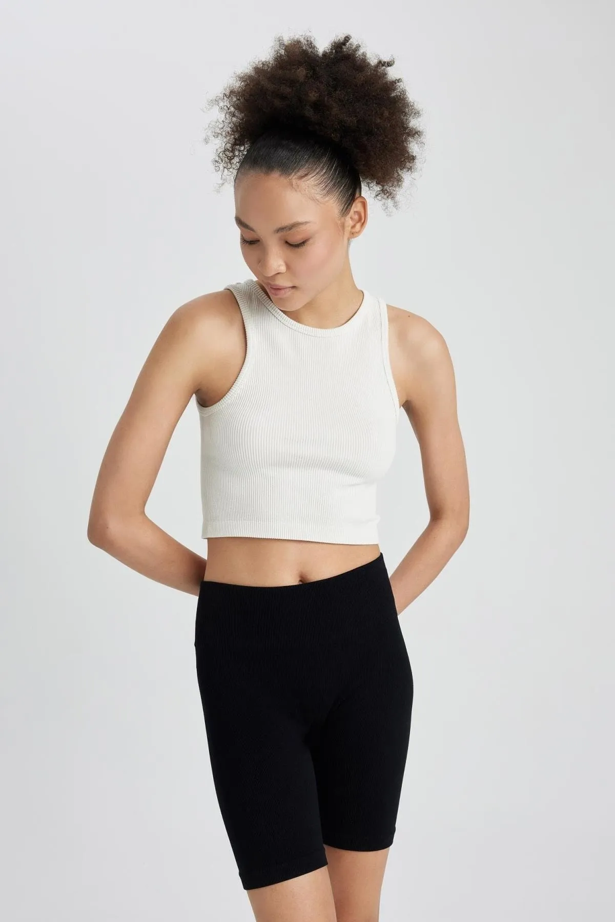 DeFacto  Fit Seamless Crew Neck Seamless Athlete Y8435az23hs