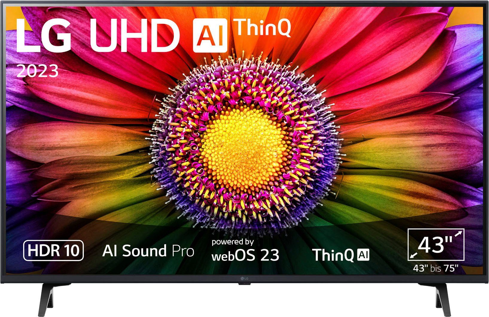 LG 43UR80006LJ LED-Fernseher (109 cm/43 Zoll, 4K Ultra HD, Smart-TV, UHD,α5 Gen6 4K AI-Prozessor,HDR10,AI Sound Pro,Filmmaker Mode)
