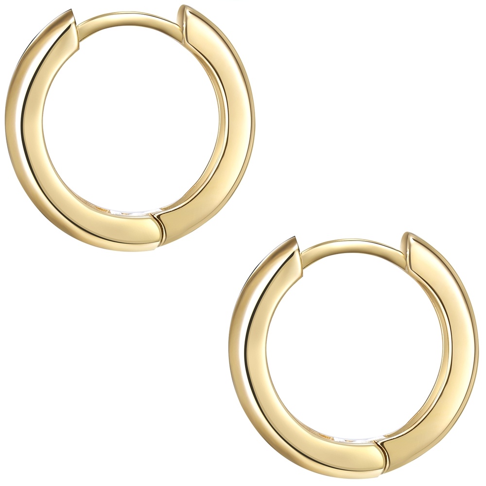 Rafaela Donata Créoles en argent Argent sterling en Or jaune Boucles d'oreilles