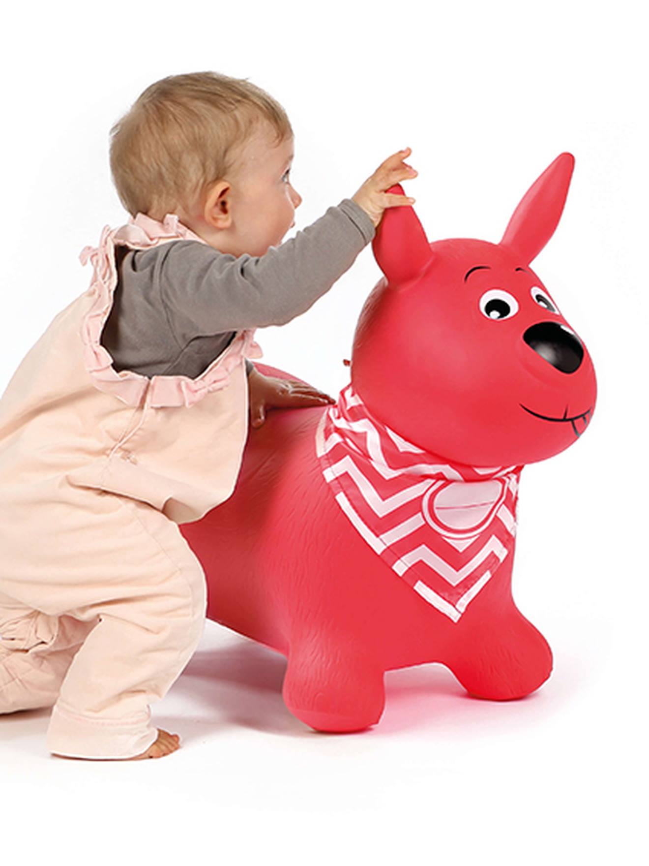 Ludi Baby Hüpftier HUND LUDI - hellrosa