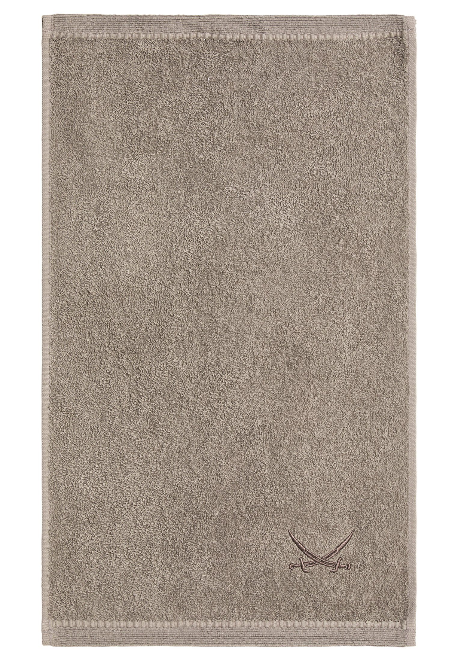 Sansibar Sylt Handtuch Set Sansibar Sylt Handtuch Frottier-Serie „Classic Nr. 1“, Set, 4-tlg, (Set), Hochwertige Ton-in-Ton Sansibar Säbel Stickerei, hautfreundlich