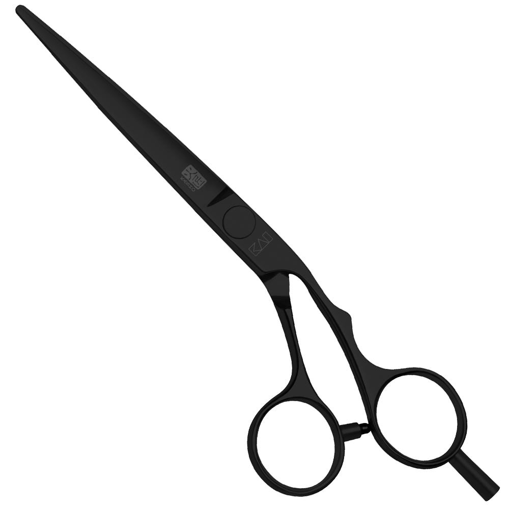 Kasho Silver Black Haarschneideschere 6,0 Zoll Offset