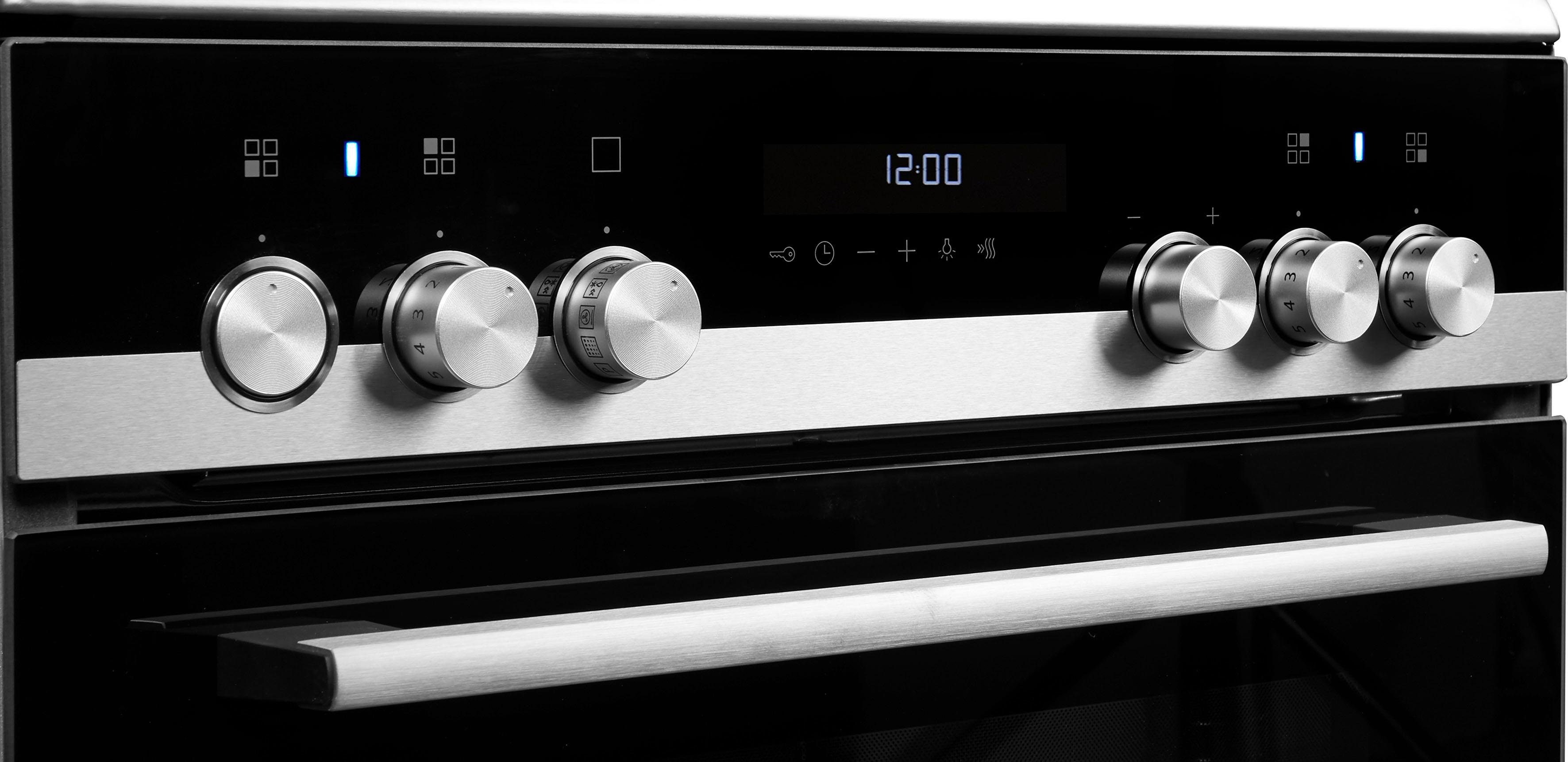 SIEMENS Elektro-Standherd iQ500 HK9S7R240, mit Teleskopauszug nachrüstbar, Pyrolyse-Selbstreinigung, mit Pyrolyse-Selbstreinigung