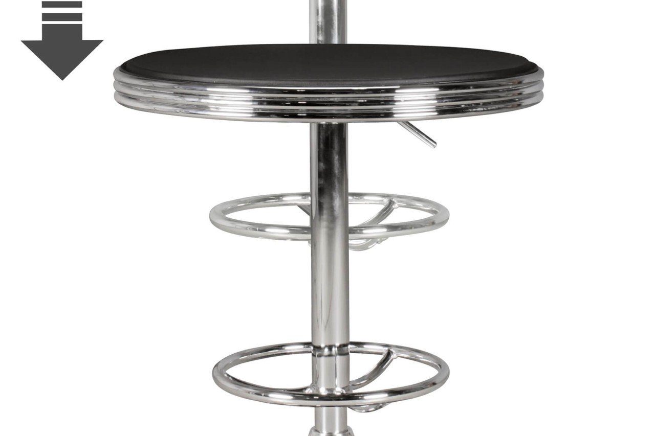 tinkaro Stehtisch SOLANA Aluminium/Kunstlederbezug Partytisch Silber