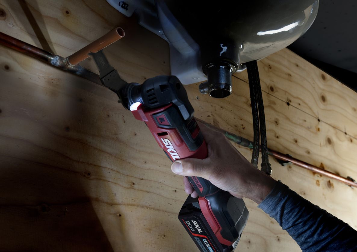 SKIL MF1E3650JA Multiverktyg 20V borstlös exkl. batterier och laddare i väska med tillbehör