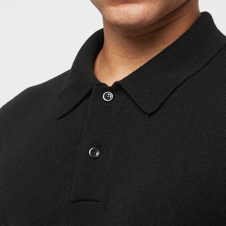 Norse Projects Marco Merino Lambswool Polo black
