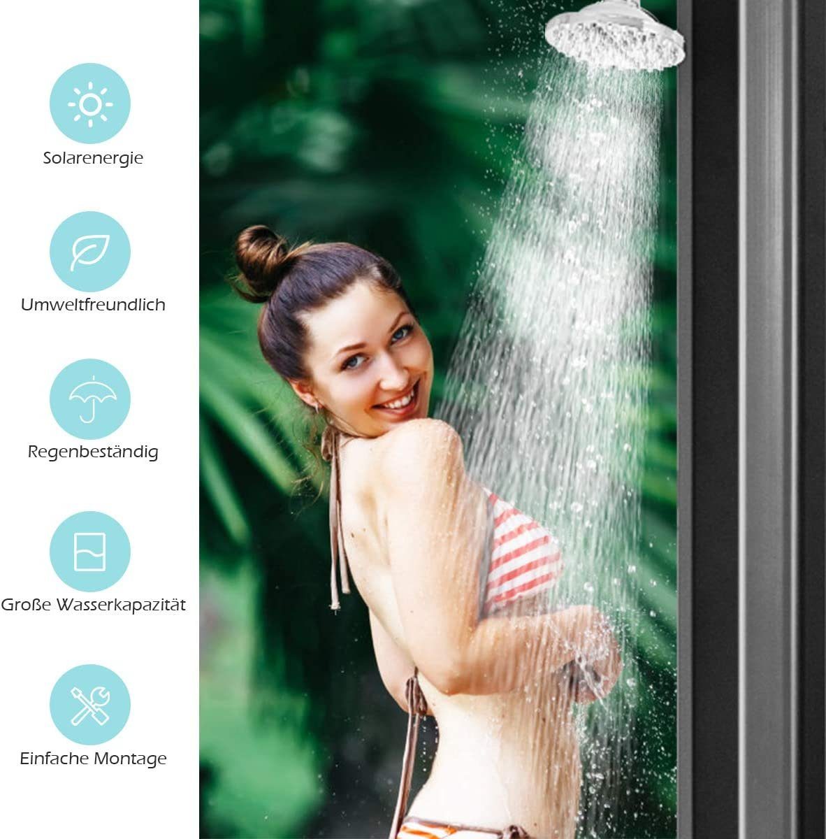 KOMFOTTEU Solardusche Gartendusche, 35L Pooldusche