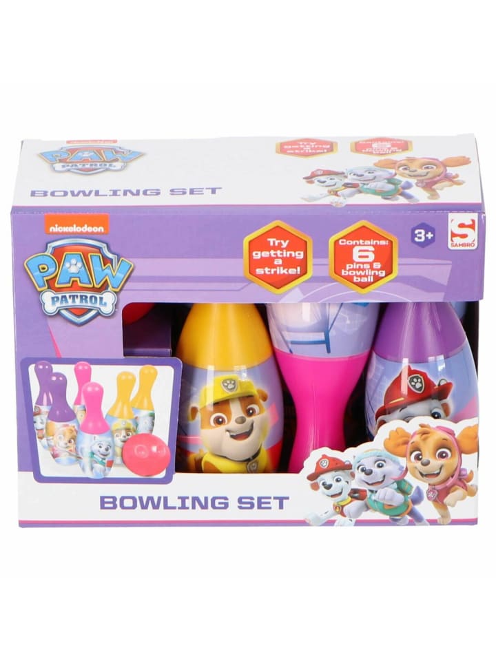 Paw Patrol Bowling set Outdoor-Spielzeug  6 Pins in Mehrfarbig günstig kaufen 6