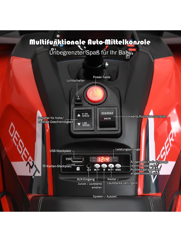 COSTWAY 12V Elektro Kinderquad ab 3 Jahren in Rot günstig kaufen onesize