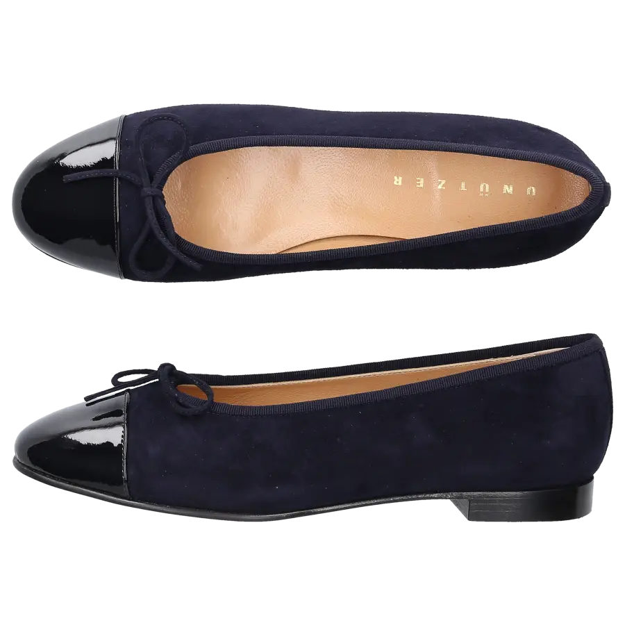 Unützer - Ballerinas 963011 Veloursleder Lackleder - blau