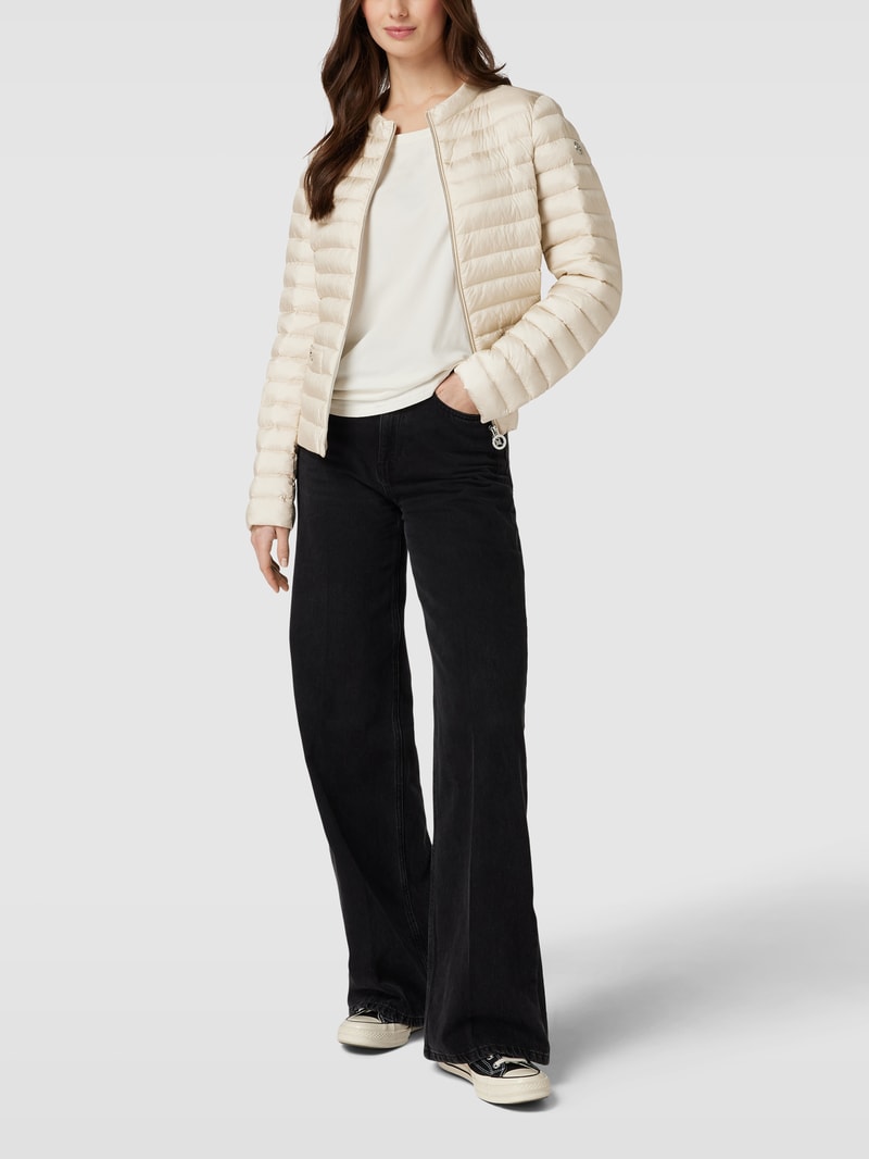 Steppjacke mit Reißverschluss in kitt