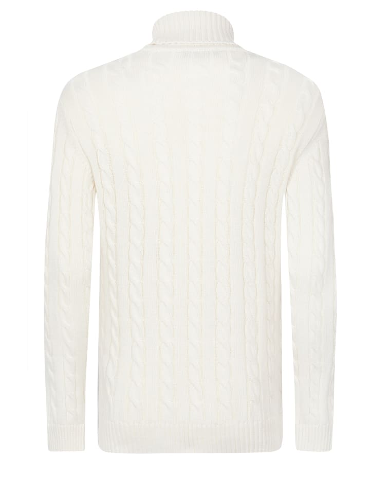 Felix Hardy Rollkragen Zopfmuster Pullover in Ecru günstig kaufen