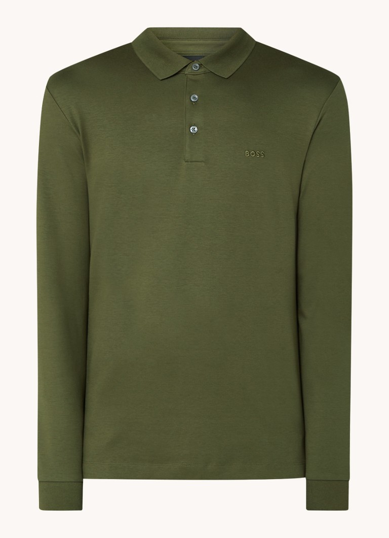 Tricou polo HUGO BOSS Pado cu croială clasică, logo și inserții elastice.