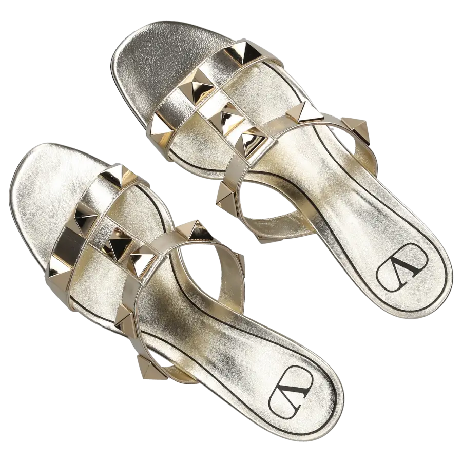 Valentino Garavani - Sandalen ROMAN STUD Kalbsleder - gold
