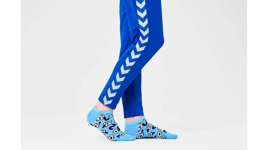 Happy Socks Unisex Sneaker Socken Dancing Flower Light Blue