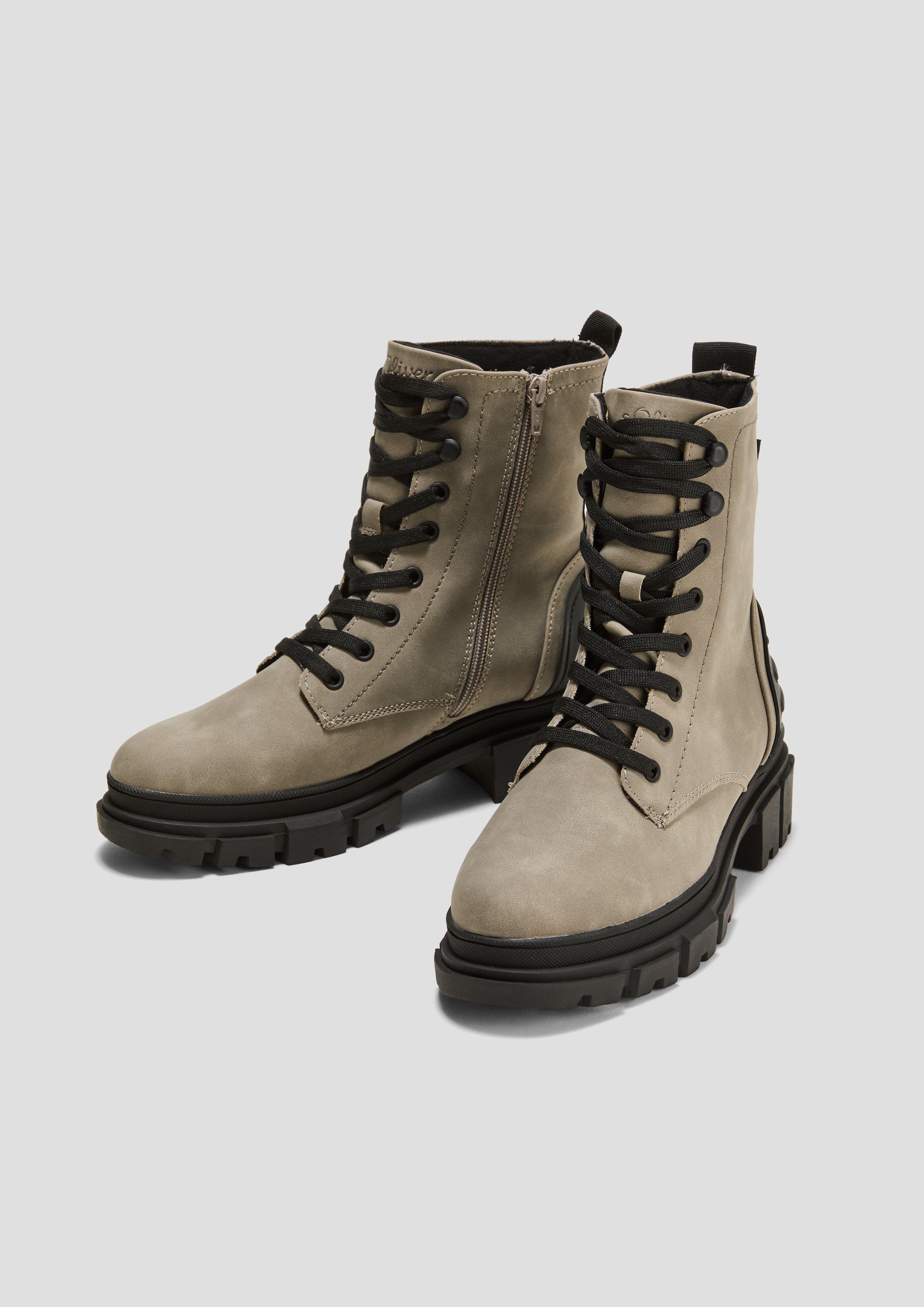 Chunky Boots in Leder-Optik  6008287-200
