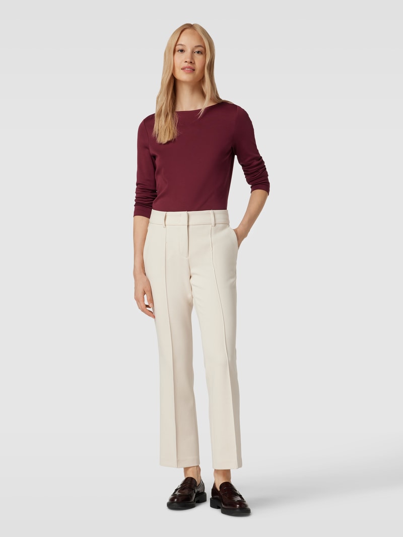 Longsleeve mit U-Boot-Ausschnitt in bordeaux rot