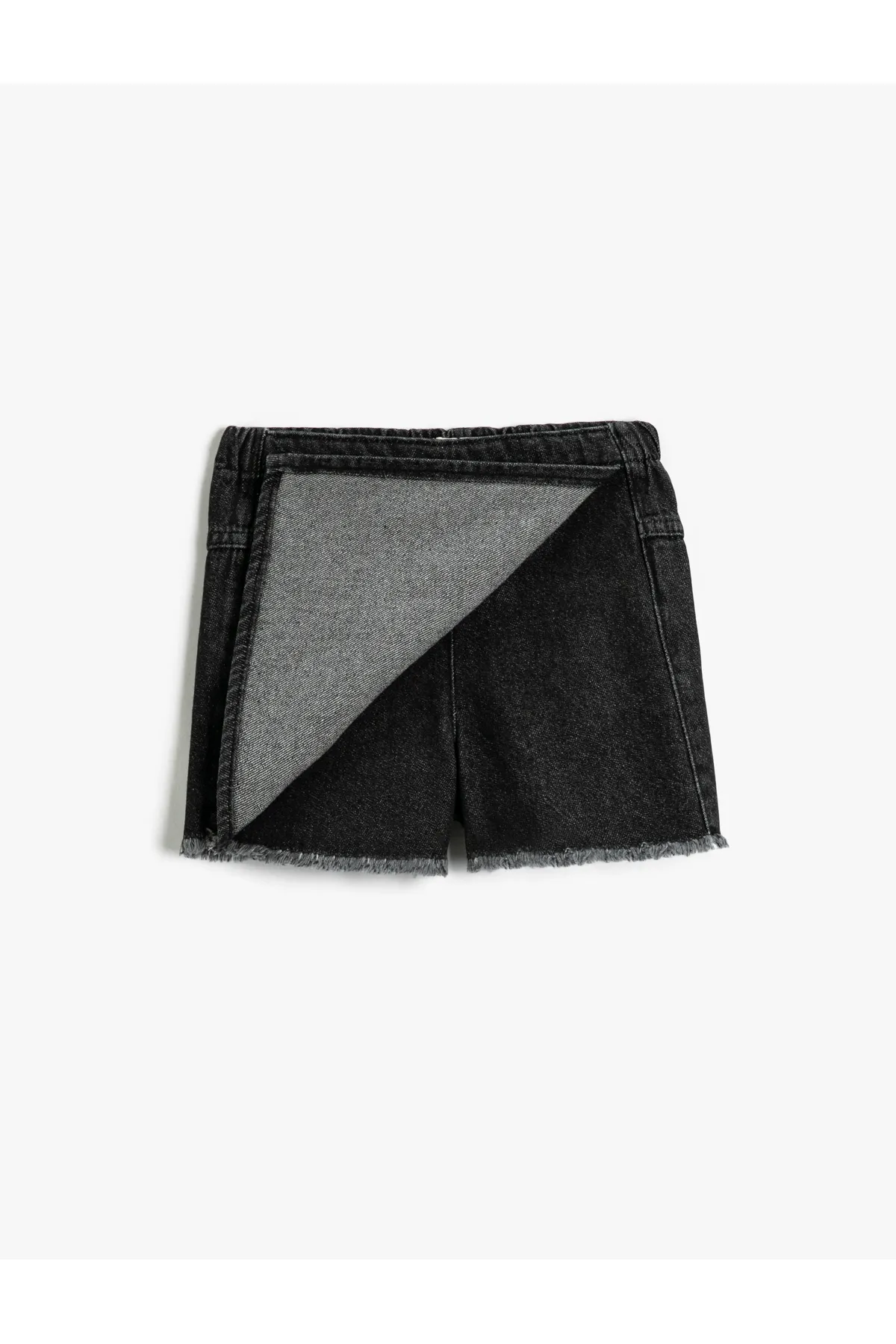 Koton  Denim-Shorts-Rock, zweireihig, mit Tasche, verstellbare elastische Taille
