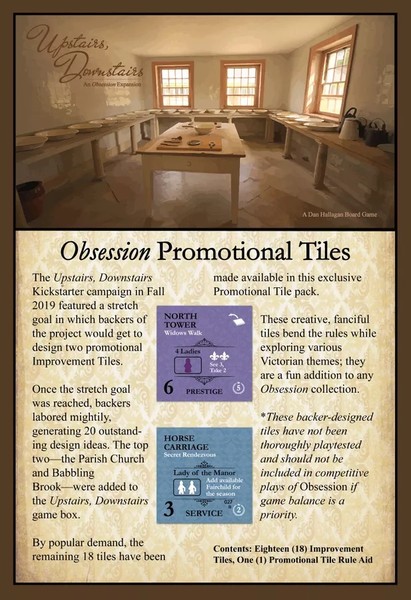 Obsession Board Game: Promotional Tiles (Exp.) (engl.)