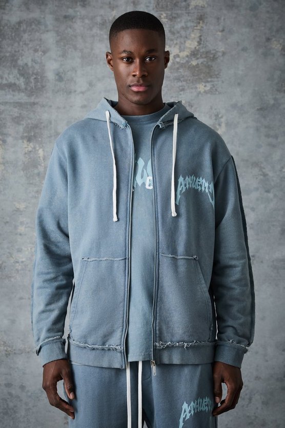 Man Active Relaxed Day Hoodie mit Reißverschluss