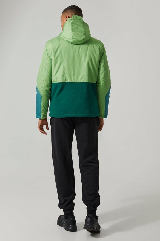 Lockere Colorblock Polar Fleece Jacke