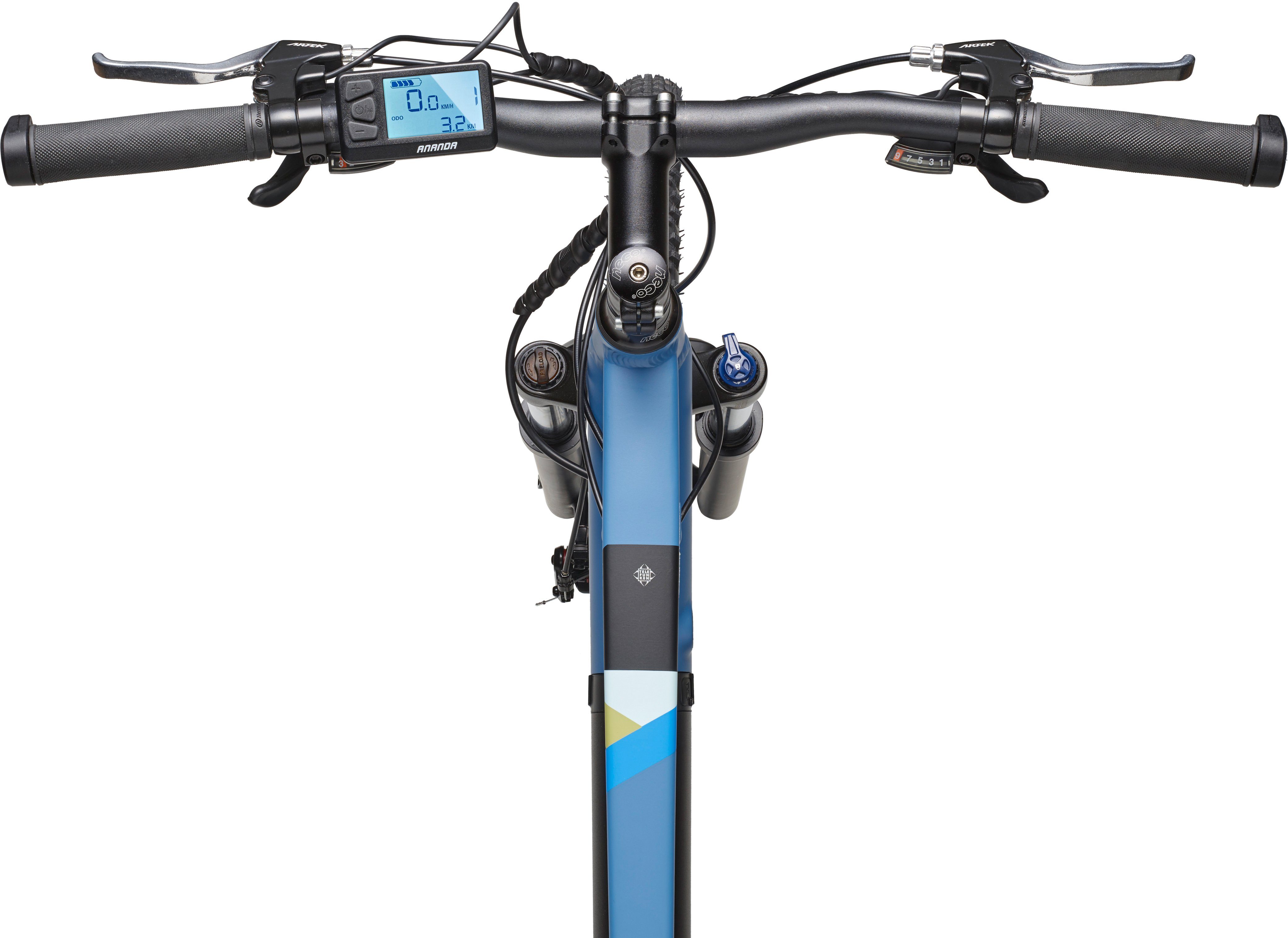 Telefunken E-Bike Aufsteiger M935, 24 Gang Shimano Acera Schaltwerk, Kettenschaltung, Heckmotor, 504 Wh Akku