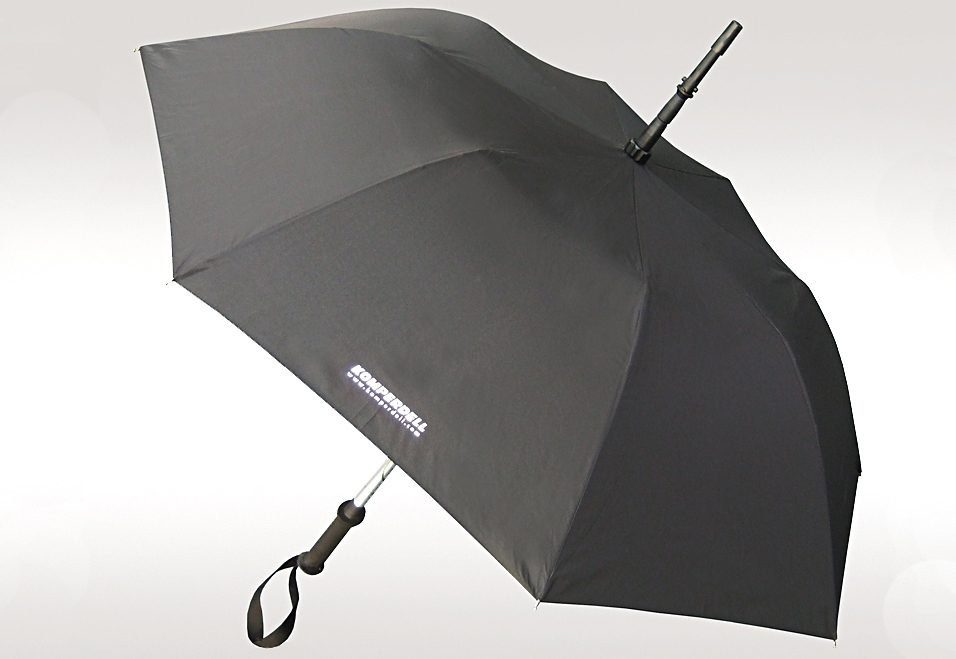 EuroSCHIRM® Stockregenschirm KOMPERDELL Teleskop-Wanderstock m. integriertem Schirm, mit integriertem Wanderstock