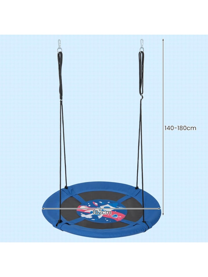 COSTWAY Nestschaukel Ø100cm 3-15 Jahre in Blau günstig kaufen onesize
