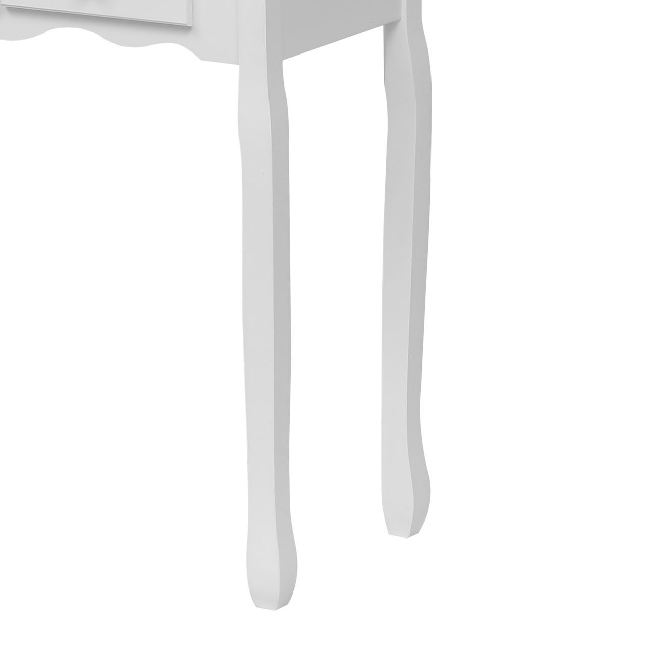 Happy Home Happy Home Schminktisch 3tlg. mit Spiegel, 4 Schubladen & Hocker HDT04-WEI weiß