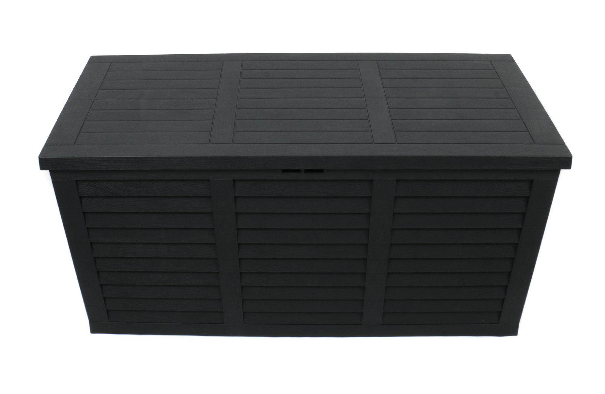 Bubble-Store Auflagenbox Gartenbox in Holzoptik (Gartenkiste aus wetterfestem Kunststoff), Garten Aufbewahrungsbox, Kissenbox mit Rollen