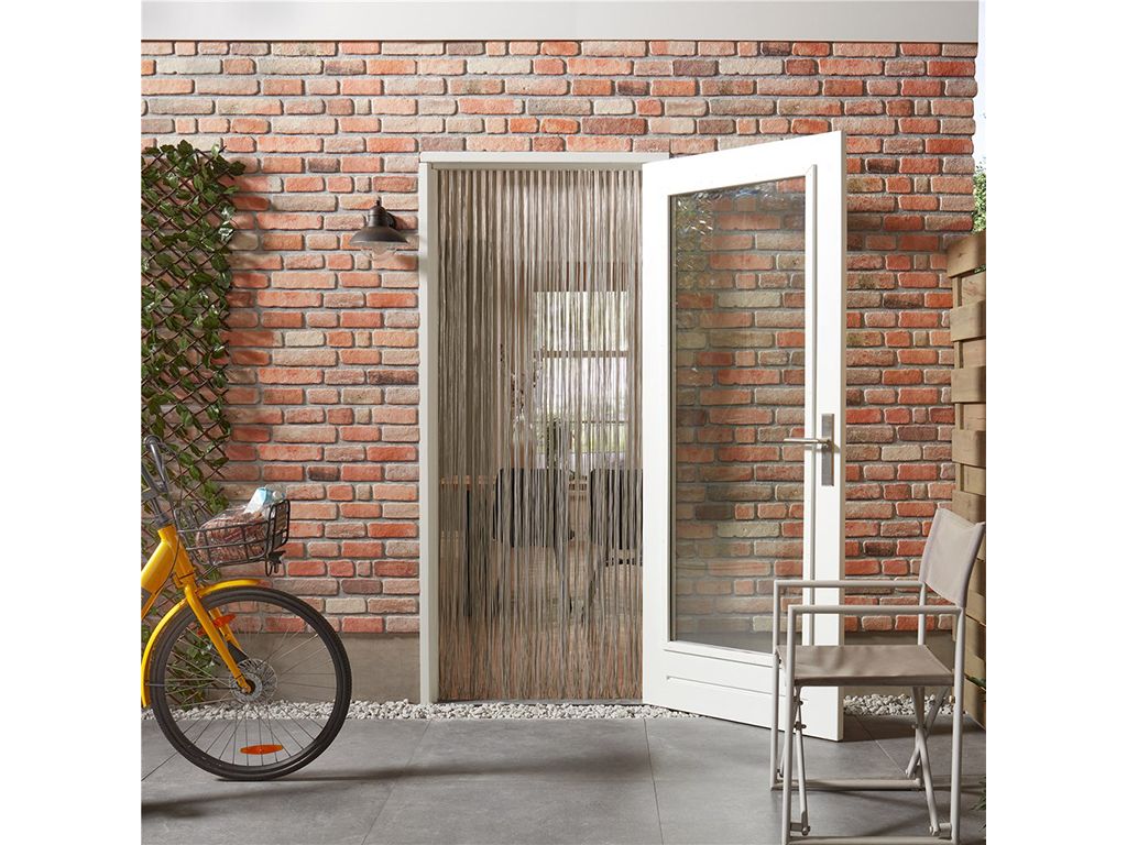 Livn Lines alu transparent/grau 100 x 230 cm Türvorhang