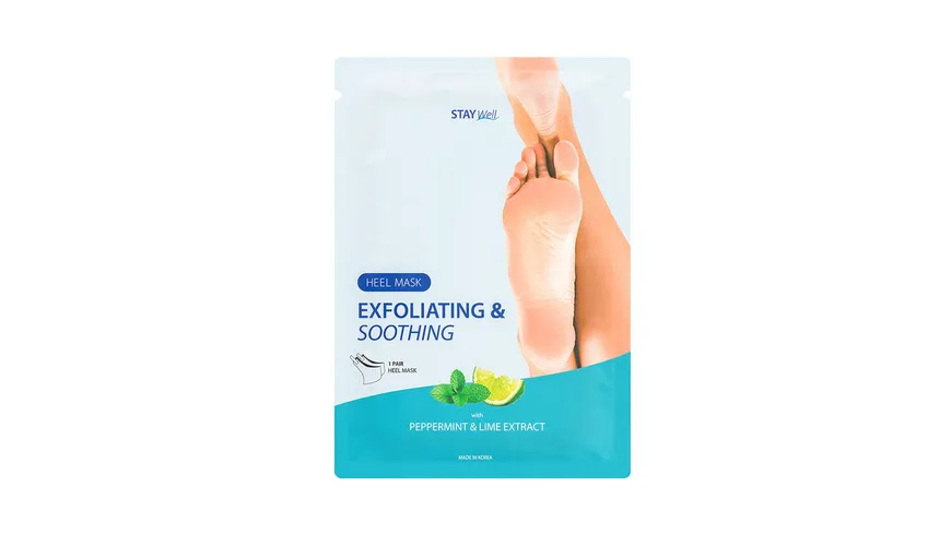 STAY Well Exfoliating & Soothing Heel Mask PEPPERMINT & LIME