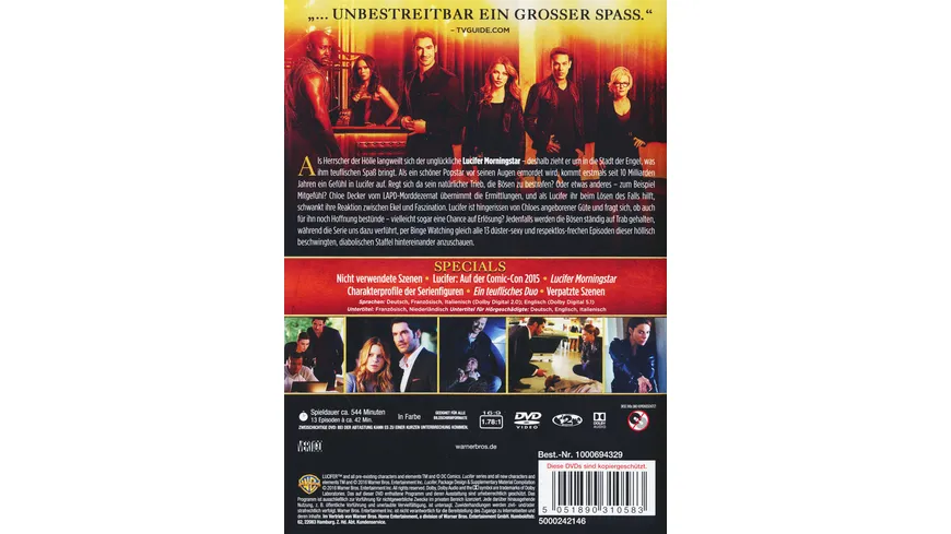 Lucifer - Die komplette 1. Staffel  [3 DVDs]