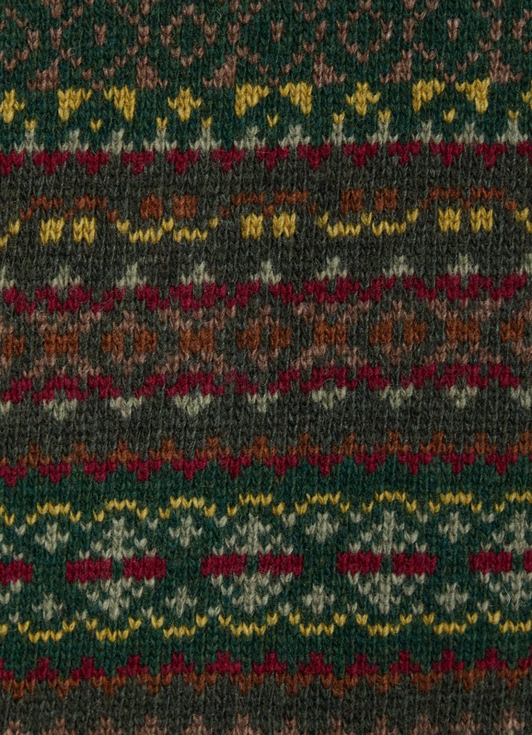 Sweter Gant o grubym splocie z mieszanki wełny i dzianinowym wzorem