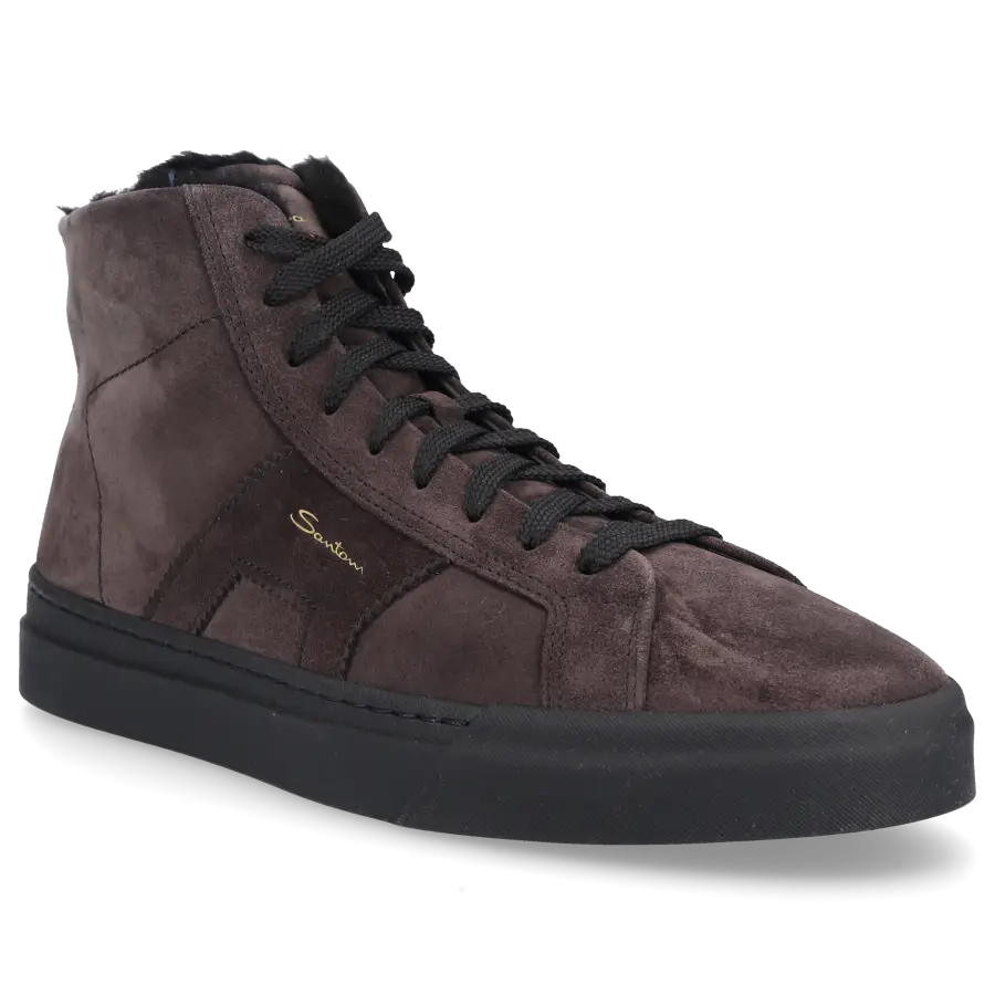 Santoni - Sneaker high 21933 Veloursleder - braun