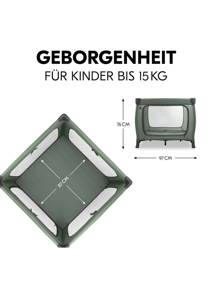 Hauck Reisebett & Laufgitter Sleep N Play SQ Set in gruen günstig kaufen onesize