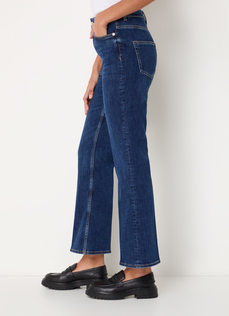 Sisley High waist flared jeans with dark wash