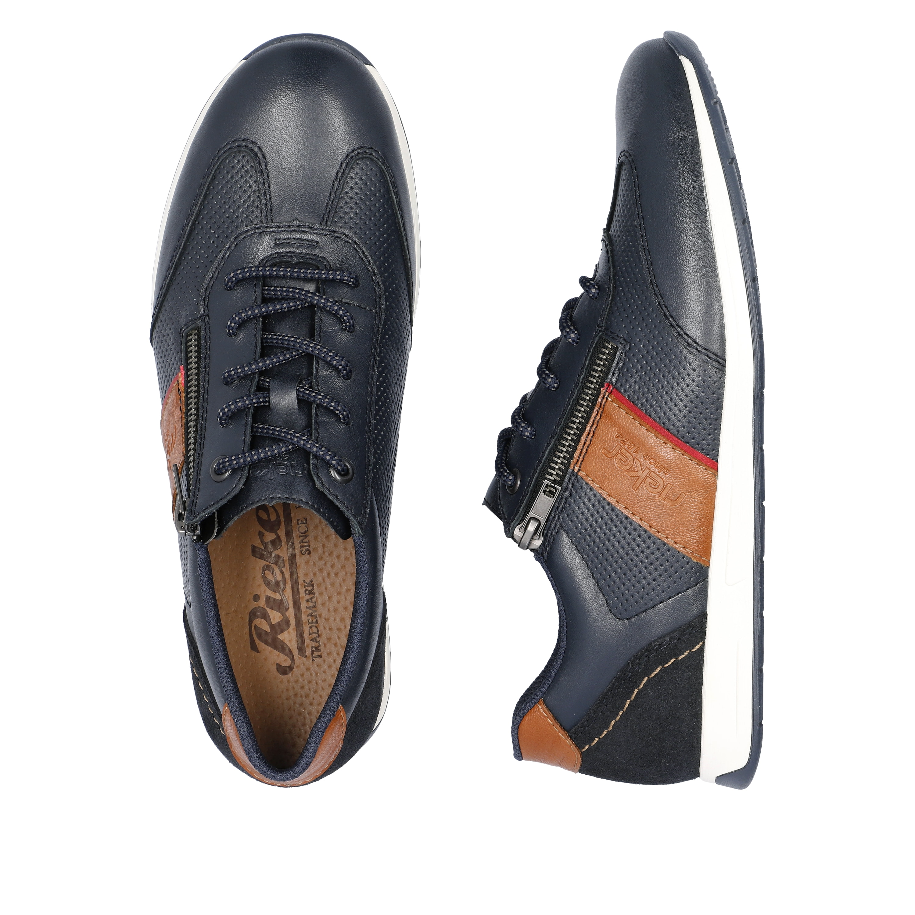 Rieker Herren Schnürschuhe ozeanblau