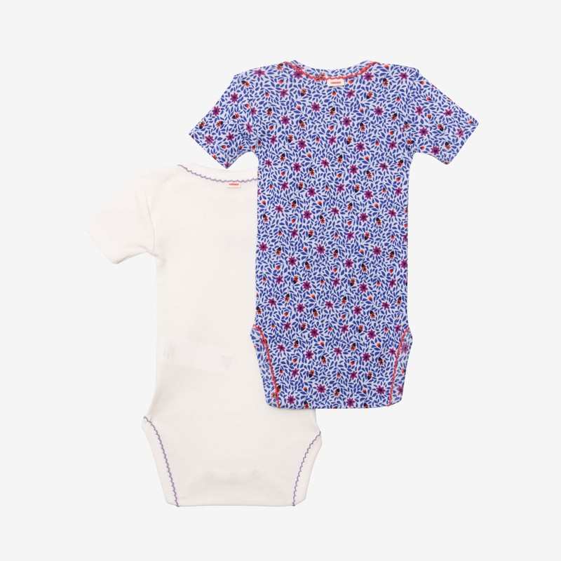 Bodies bébé fille bleu et écru Catimini
