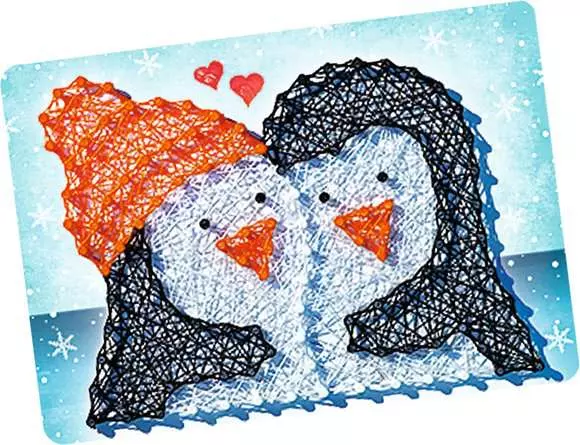 String Art Pinguine - Bastelset für Kinder ab 6 Jahren