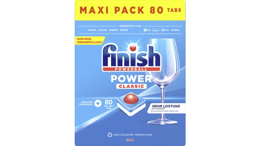 Finish Powerball Classic Spülmaschinentabs Maxi Pack